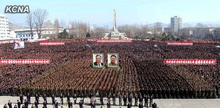 朝鮮民眾稱，朝鮮軍民“將在任意時期、對任意對象隨意實施無止境的正義打擊，一定實現(xiàn)民族的夙愿祖國統(tǒng)一大業(yè)”。