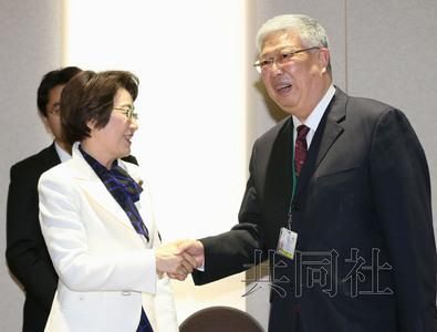 3月15日下午，日本防災(zāi)擔(dān)當(dāng)相山谷惠理子與中國民政部長李立國（右）會談。