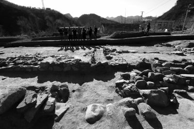 遼代鐵匠們的居住遺址。京華時報記者王海欣攝
